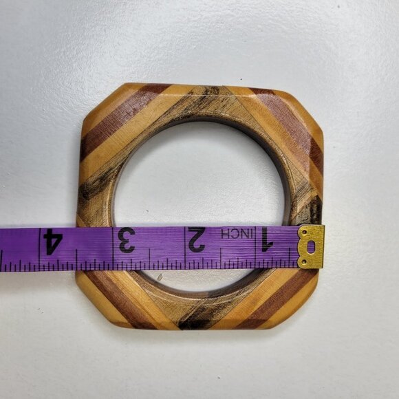 Square Wooden Bangle - Picture 8 of 10